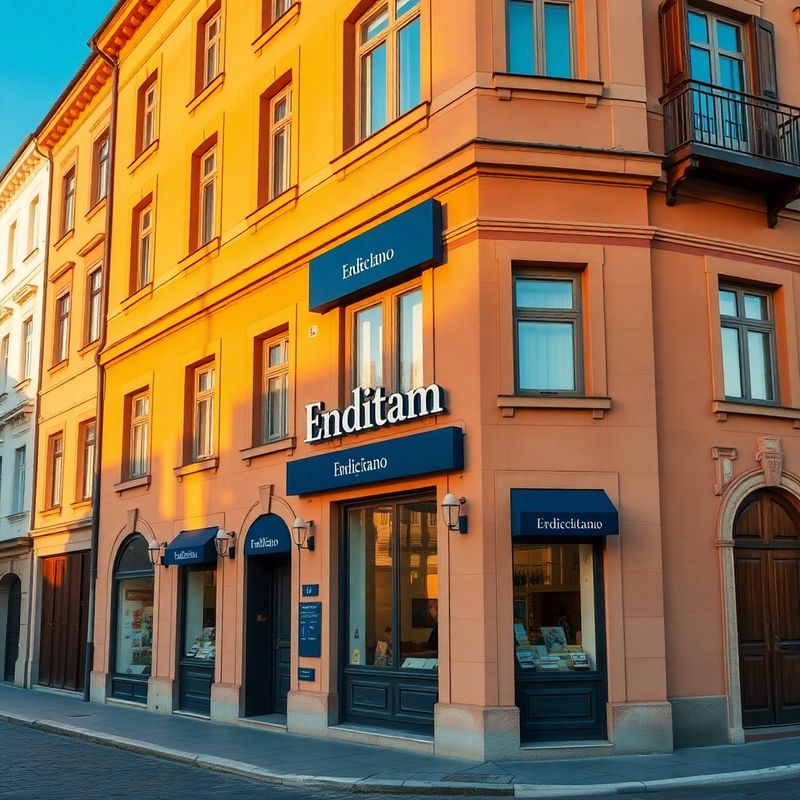 Fațada clădirii de patrimoniu a Studio Constantin din Craiova, cu semnalistică indigo